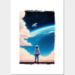 Astronaut girl Posters and Art